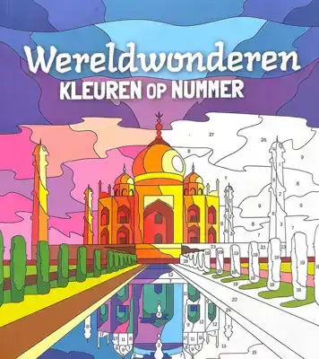 Kleuren op nummer Wereld Wonderen