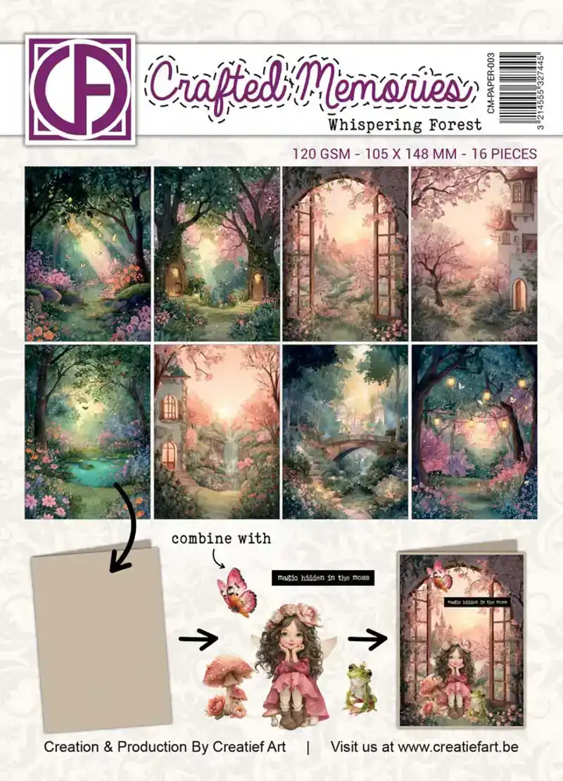 A6 Collagepapier Whispering Forest