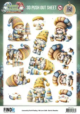 Berries Beauties Happy Gnomes 3D Pushoutvel The Tiny Baker
