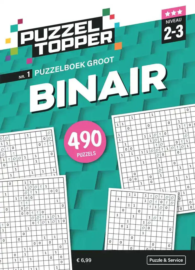 Puzzelboek groot binair 2-3 punten nr.1 puzzeltopper