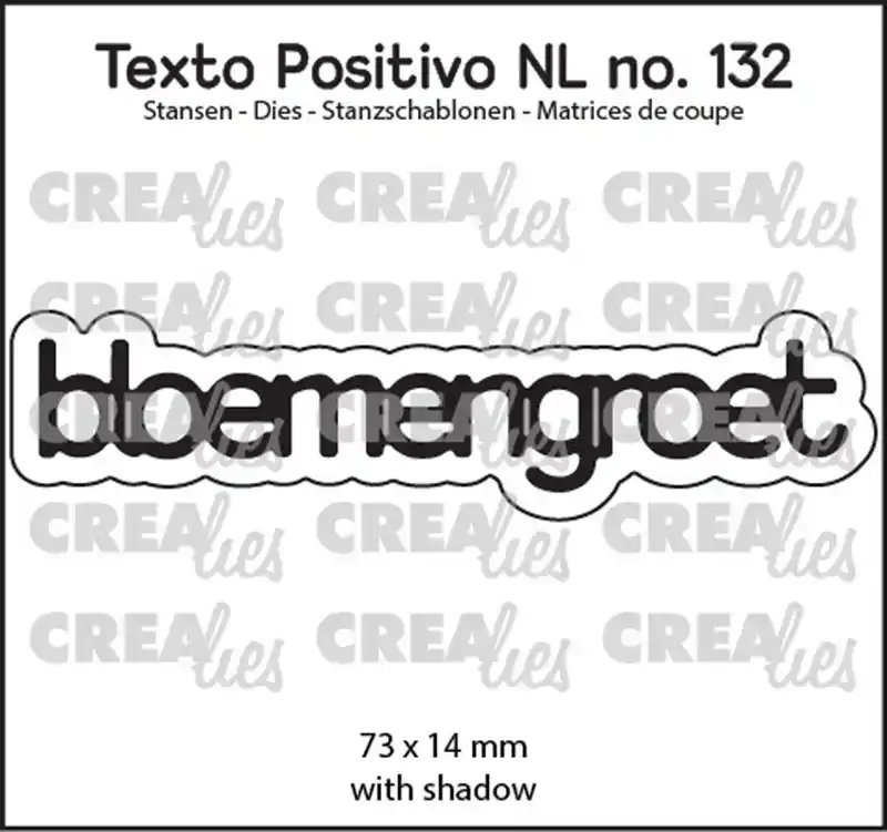 Crealies Texto Positivo Bloemengroet