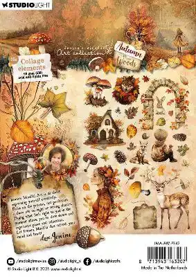 Jenine's Mindful Art Autumn In The Woods Paper Elements 35 collage elements