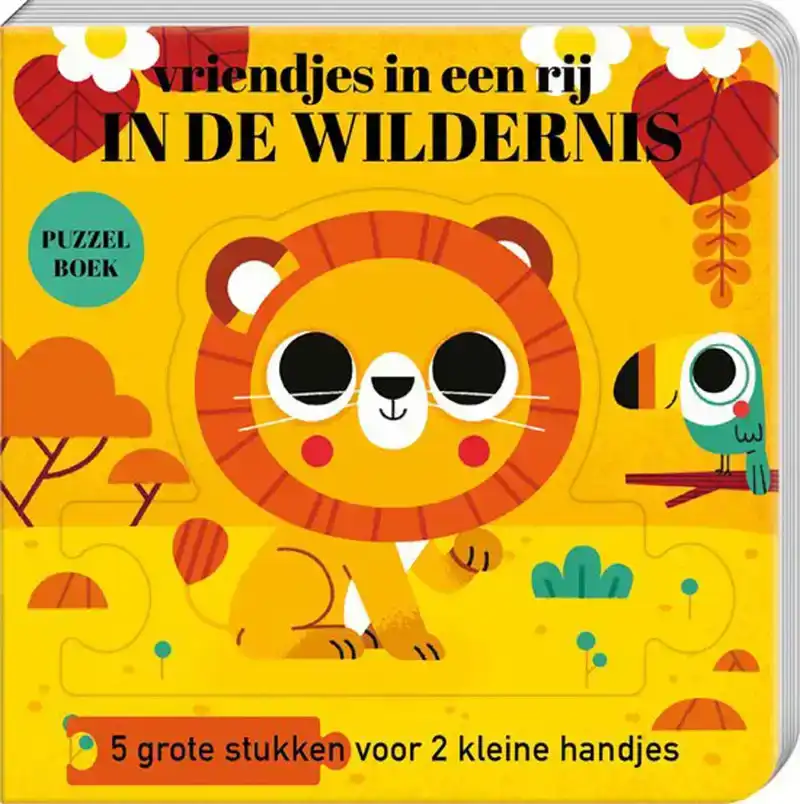 Kartonboekje met Puzzelstukken in de wildernis