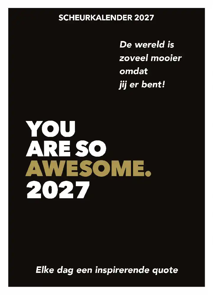 Scheurkalender 2027: you are awesome
