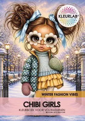 Kleurlab Chibi Girls Winter Fashoin Vibes Kleurboek voor Volwassenen