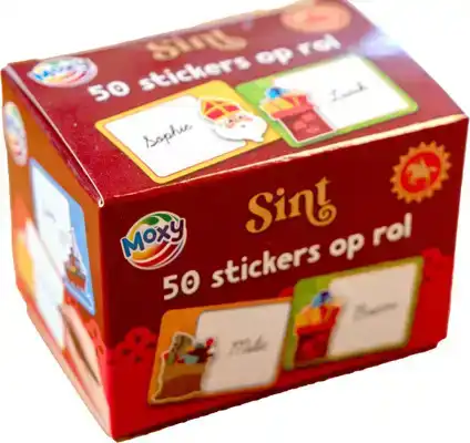 50 Sinterklaas stickers op rol