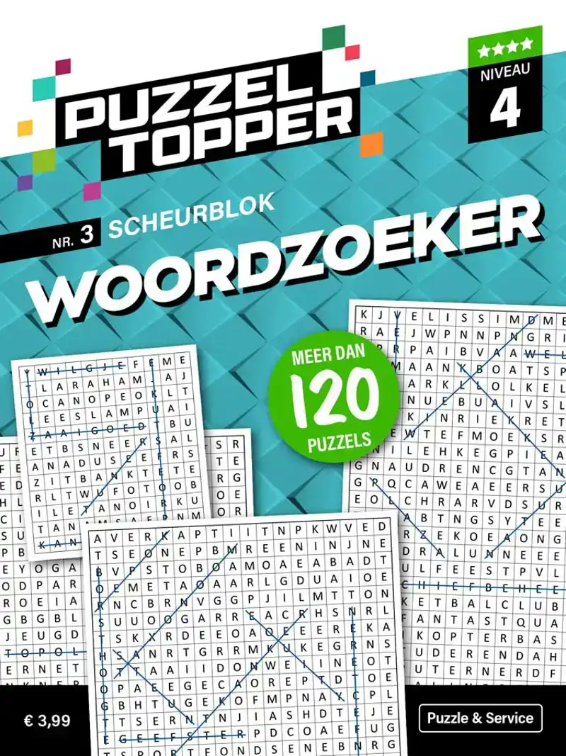 Puzzelblok woordzoeker 4 punt nr.3 Puzzeltopper