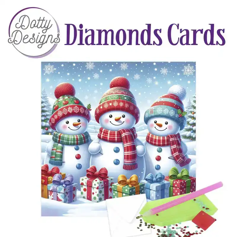 Dotty Designs Diamond cards snowmen
