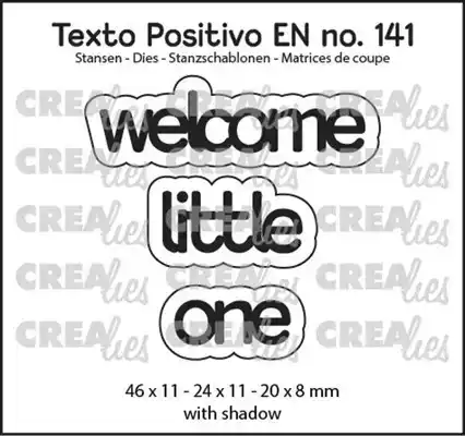 Crealies Texto Positivo stansen no. 141, welcome little one