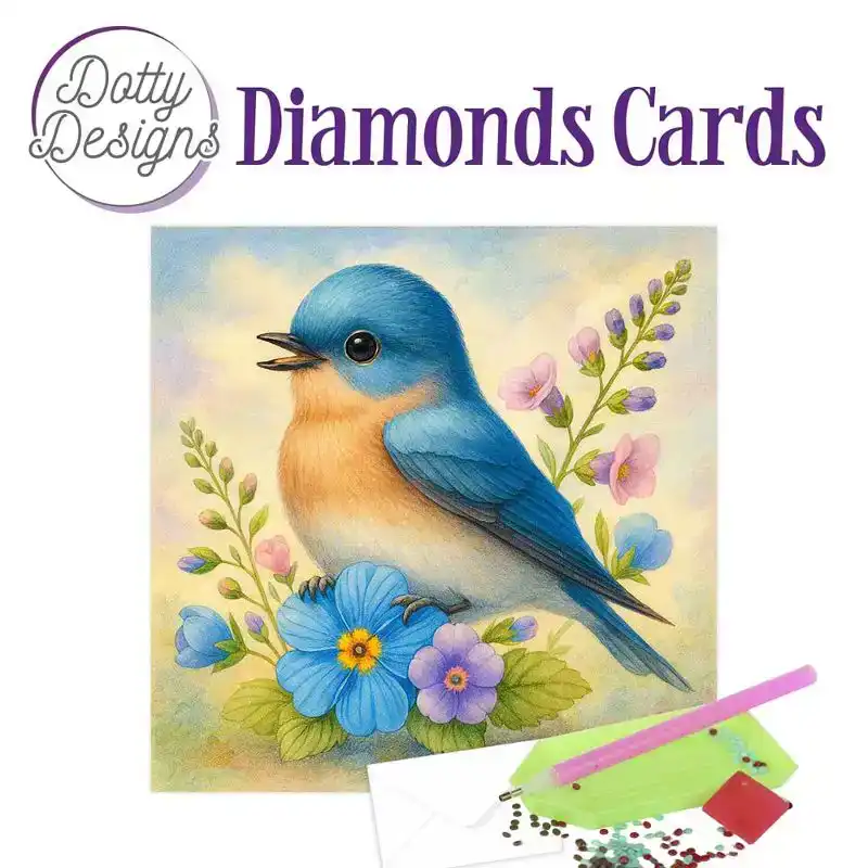 Dotty Designs Diamond Cards – Blue Bird