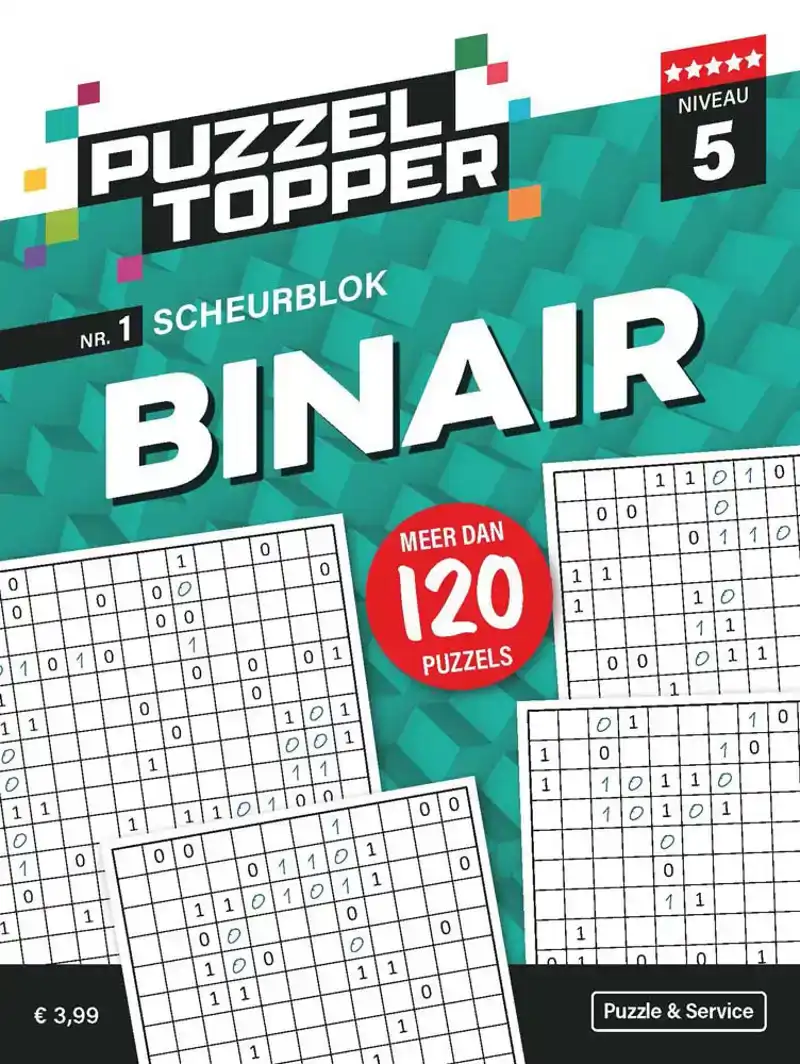 Puzzelblok binair 5 punt nr.1 puzzeltopper