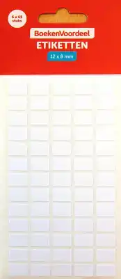 Labels wit 12x8mm 6x65 stuks