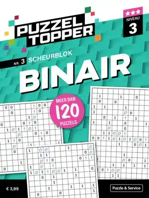 Puzzelblok binair 3 punt nr.3 puzzeltopper