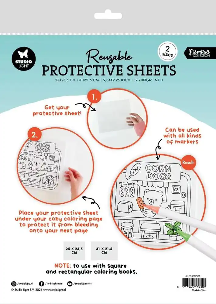 SL Cozy Coloring Reusable Protective Sheets 2 stuks
