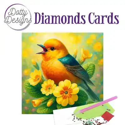 Dotty Designs Diamond Cards – Yellow Bird