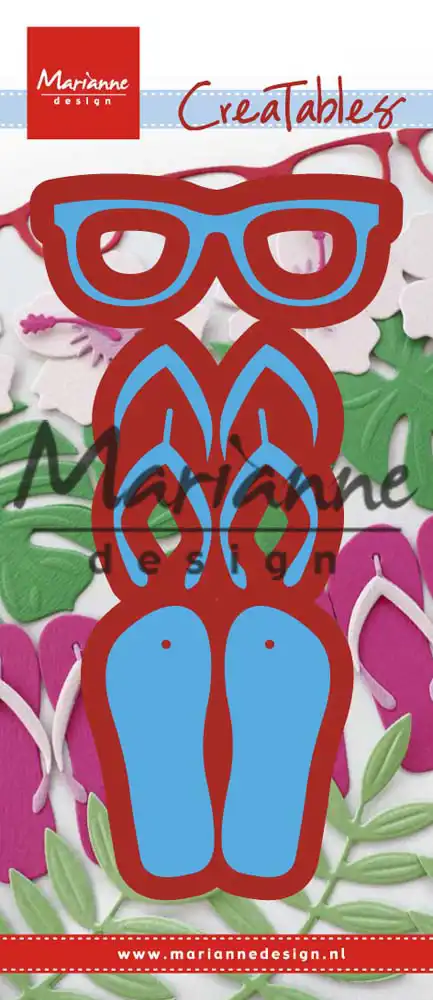 Marianne Design Snijmal Flip Flops & Sunglasses