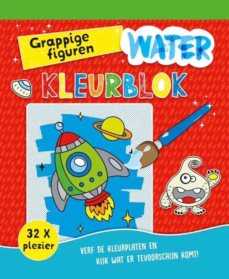 Waterkleurblok grappige figuren