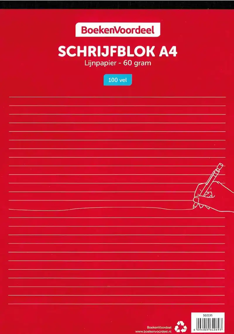 Schrijfblok A4 - BoekenVoordeel