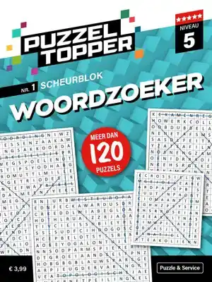 Puzzelblok woordzoeker 5 punt nr.1 Puzzeltopper