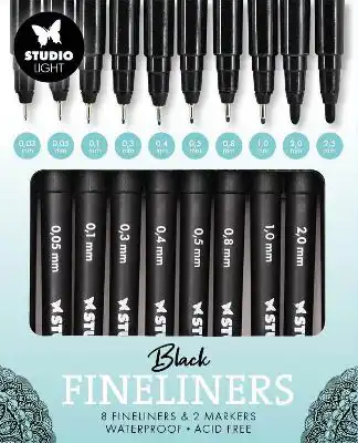 SL Fineliners 10 stuks 8 fineliners + 2 markers