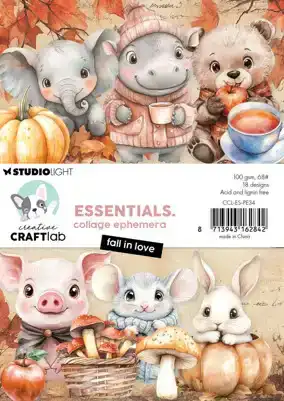 Studio Light Creative Craftlab Essentials Collage Ephemera Fall in Love