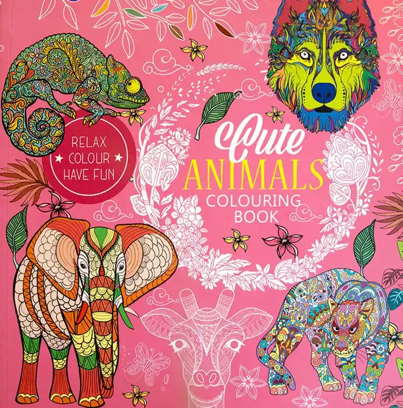 Cute animals colouring book