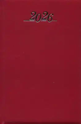 Dagagenda met tab 2026 Rood