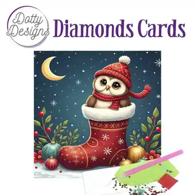 Dotty designs diamond cards christmas owl 1