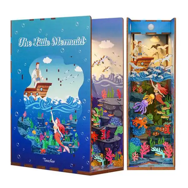Tonecheer DIY Book Nook The Little Mermaid Bookend