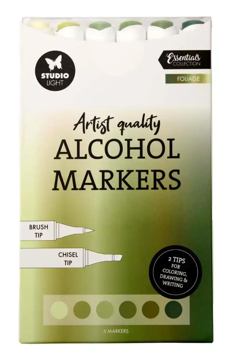 Studio Light Alcohol Markers foliage essentials 6 stuks