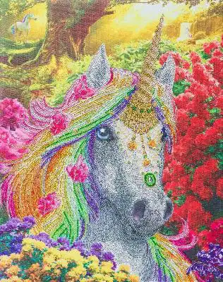 Crystal Art Kit 40x50cm Unicorn Forest Partial<br>