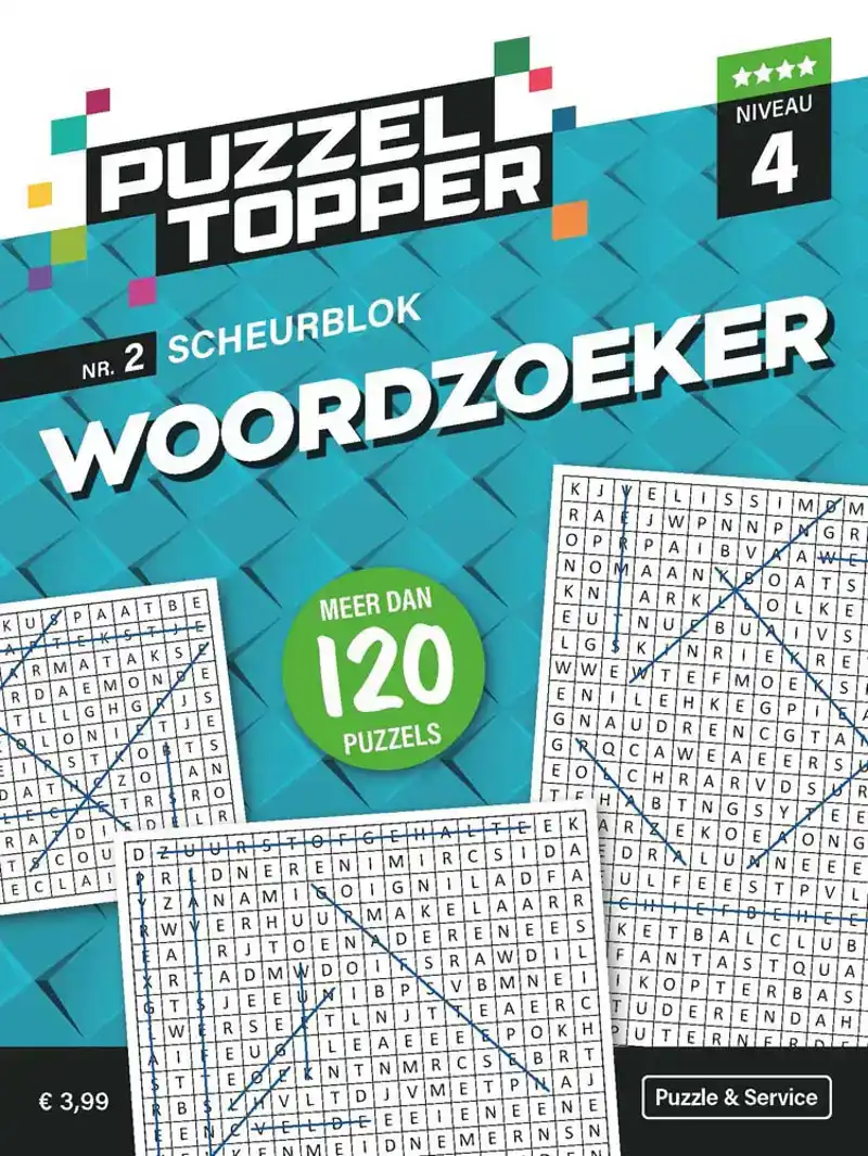 Puzzelblok woordzoeker 4 punt nr.2 Puzzeltopper