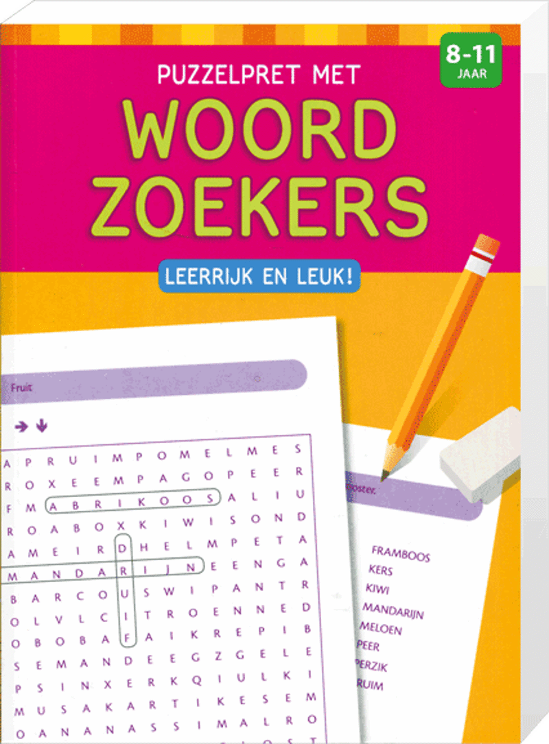 Puzzelpret met Woordzoekers (8 tot 11 jaar)
