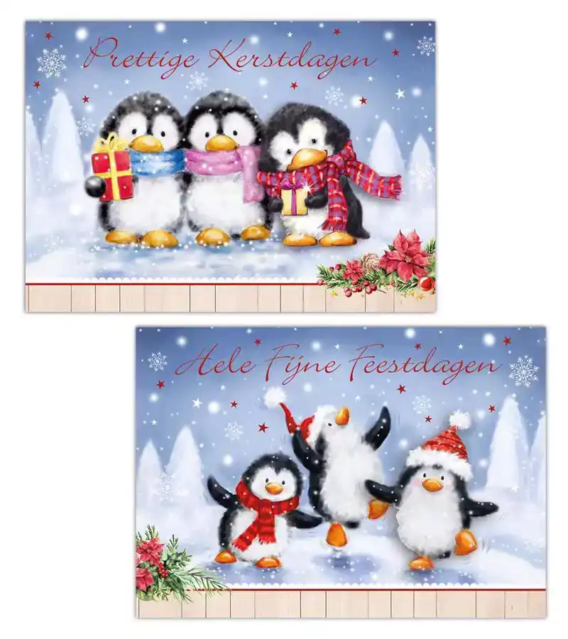 Kerstkaart 2025 Pinguins
