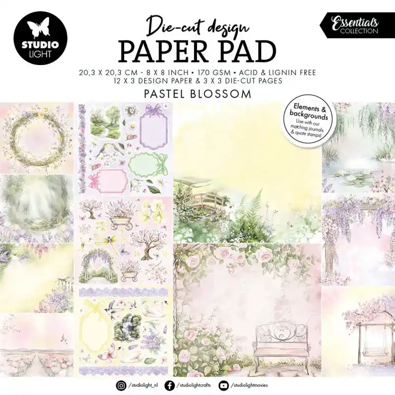 Die-cut design paper pad paper & elements pastel blossom 36vel