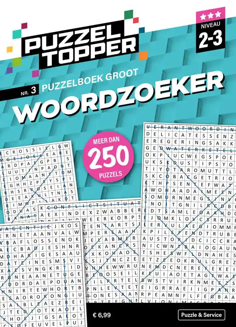 Puzzelboek groot Woordzoeker 2-3 punt nr3 Puzzeltopper<br>