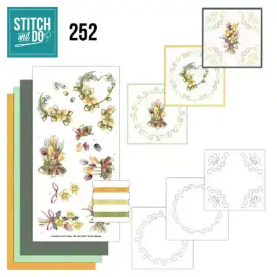 Stitch & Do 252 Precious Marieke yellow flowers