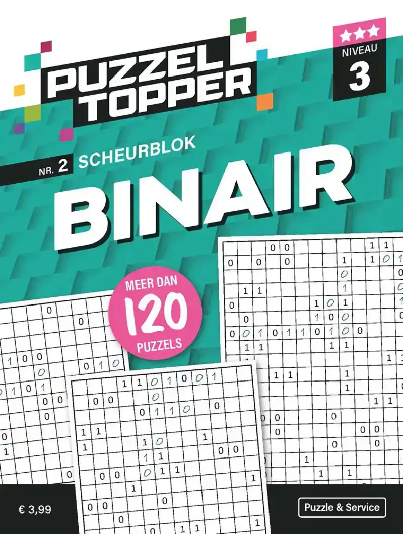 Puzzelblok binair 3 punt nr.2 puzzeltopper