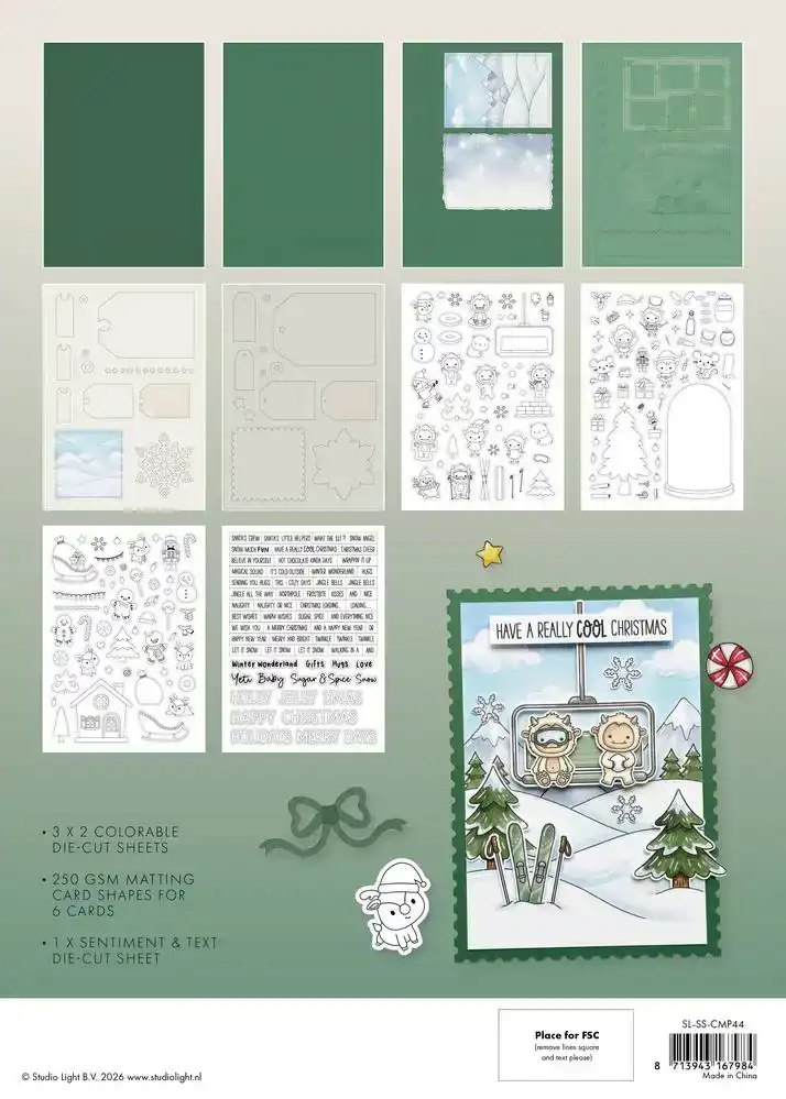 Studio Light Card Making Pad Christmas Sweet Stories