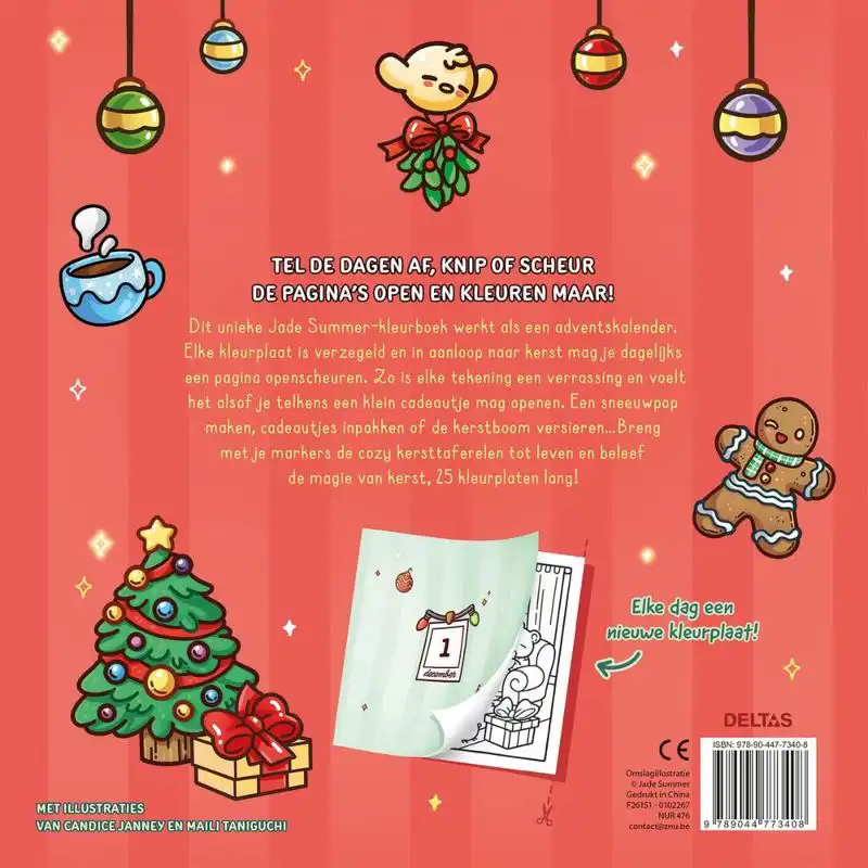 Cozy Christmas Adventskalender om in te kleuren Jade Summer