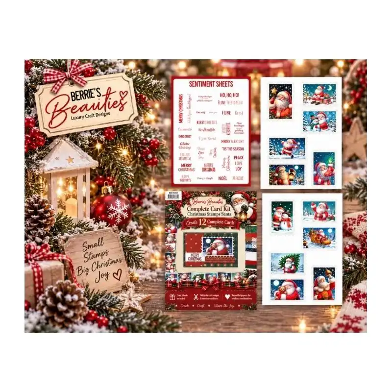 Berrie's Beauties Complete Card Kit Christmas Stamps Animals