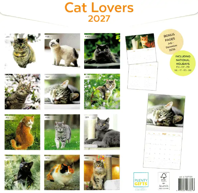 Kalender 2027: cat lovers