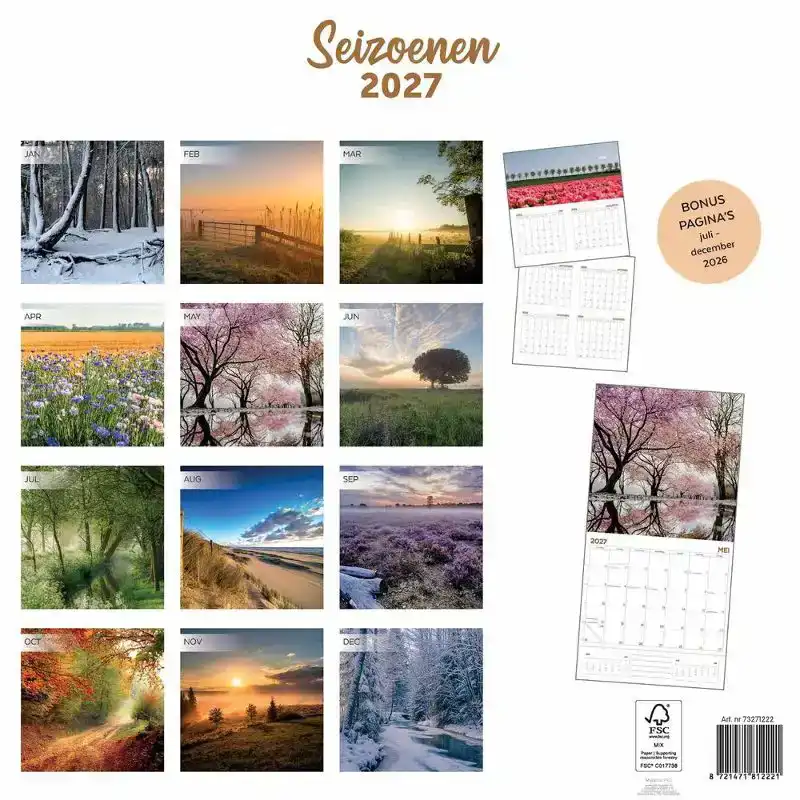 Kalender 2027: seizoenen