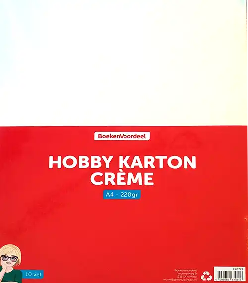 Emma's Hobbykarton Creme A4 10 vellen