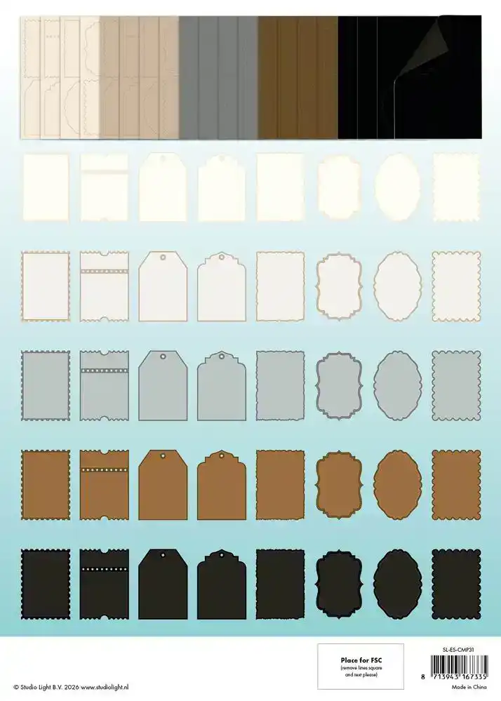 Studio Light Essentials Card Making Pad Naturals 105x148 cm
