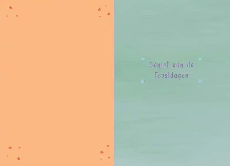 Kerstkaart 2025 Prettige kerst gekleurde bomen