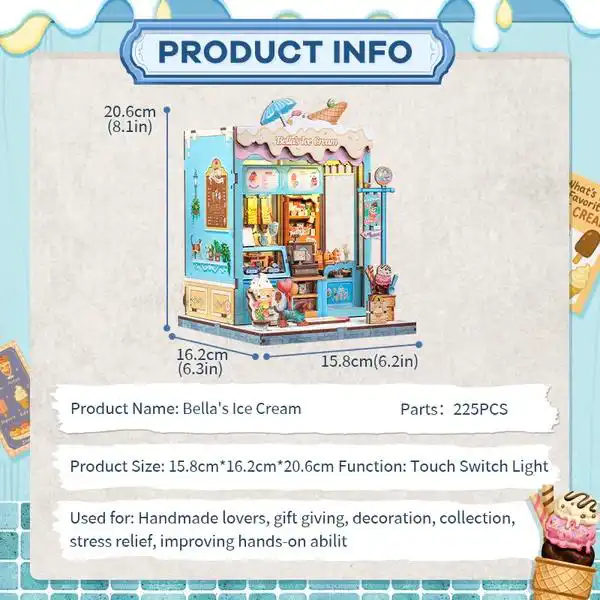 Cutebee 3D DIY huisje Bella’s Ice Cream