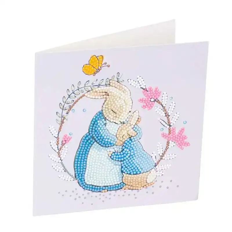 Crystal Card Kit Peter Rabbit and Mum 18x18cm