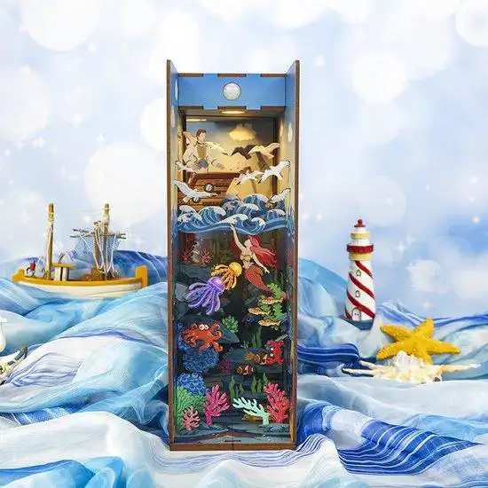 Tonecheer DIY Book Nook The Little Mermaid Bookend