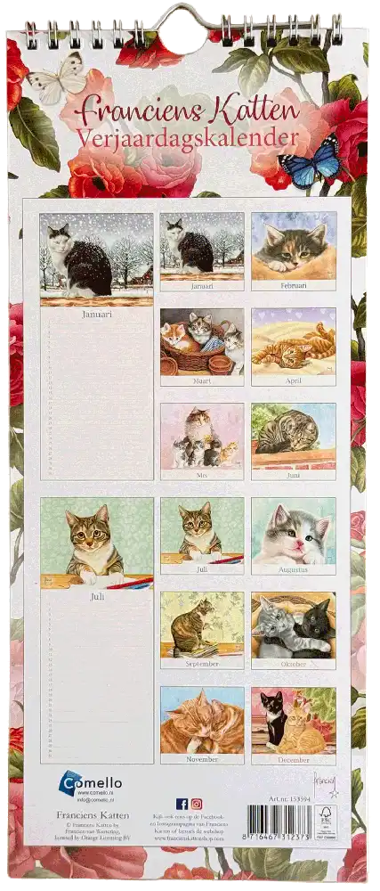 Verjaardagskalender Franciens katten